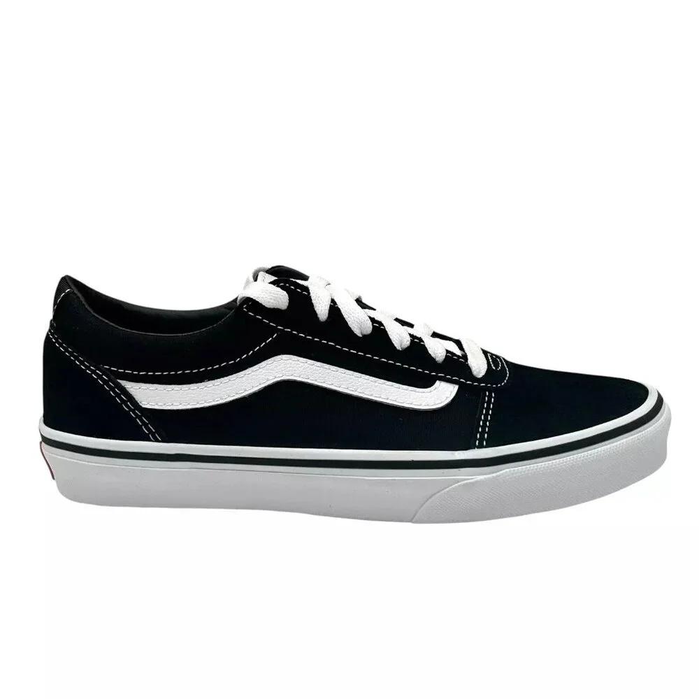 Vans Ward Youth‎ Boy's/Girl's Canvas Casual Sneaker Size 3 Black Low Top Shoes